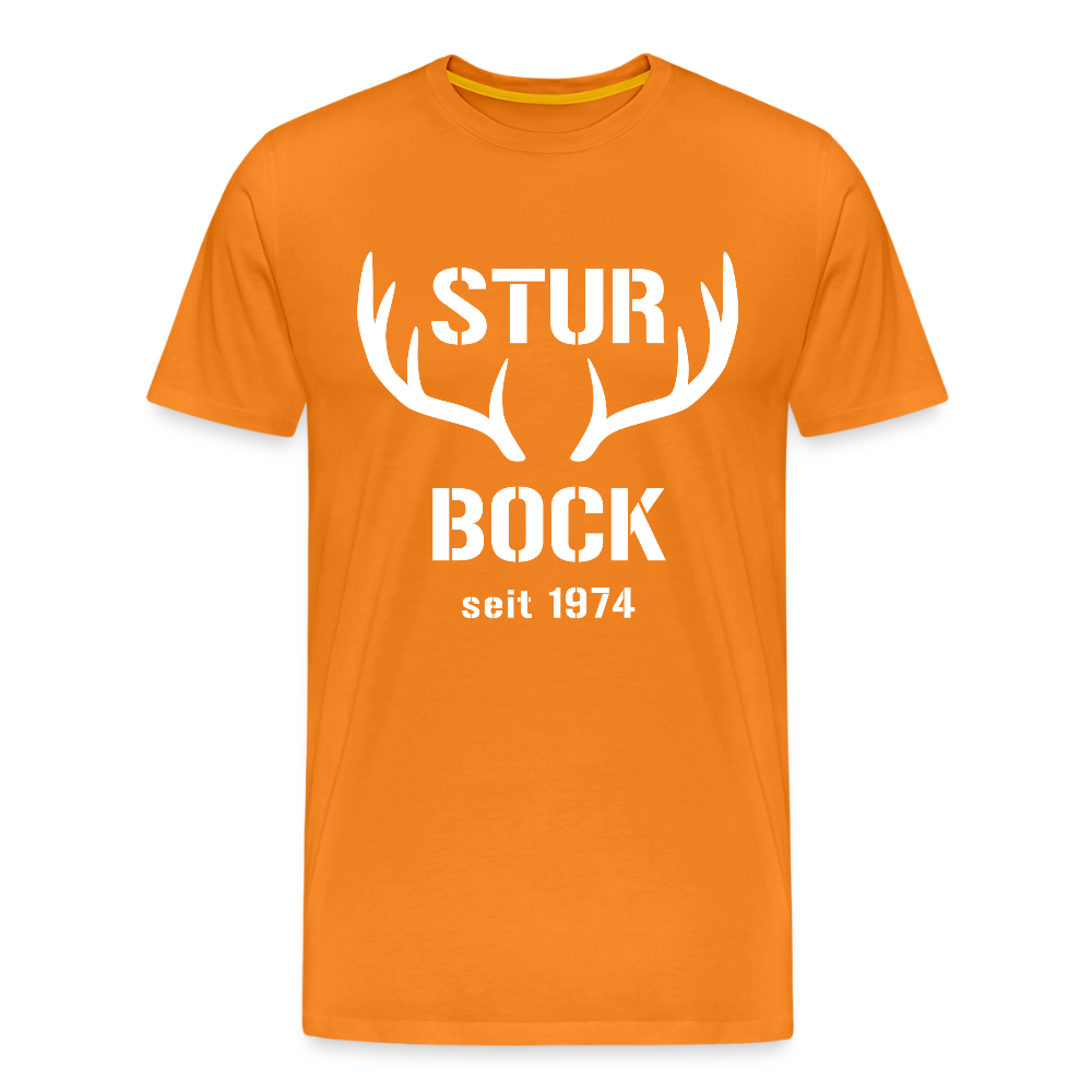 Sturbock, zum Geburtstag, Jahreszahl zum selber eintragen, Männer Premium T-Shirt - Orange