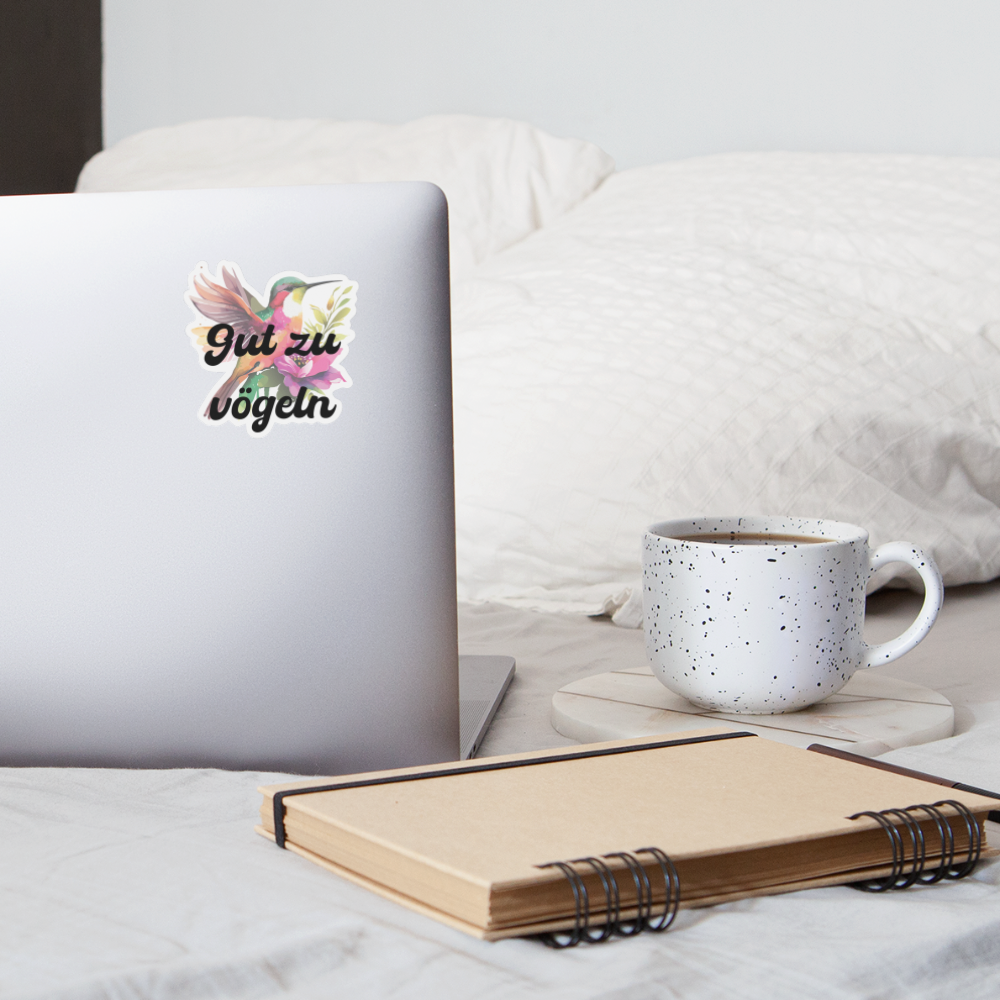 Gut zu vögeln Kolibri, Sticker/ Pickerl - Mattweiß