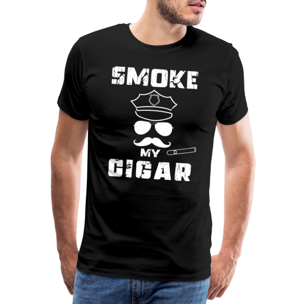 Smoke My Cigar - Zigarren Mann mit Zigarre, Hot Daddy, Cigar Man, Men/ Männer Premium T-Shirt - Schwarz