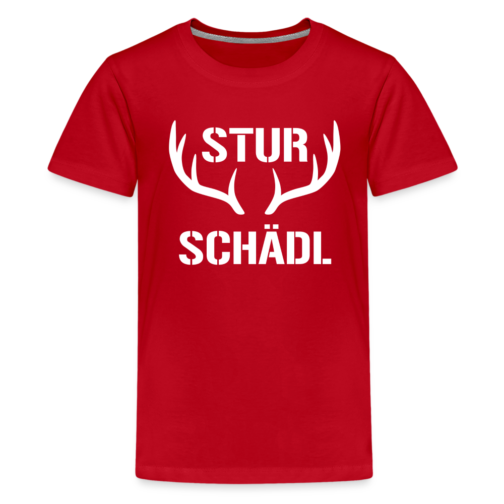 Sturschädl, Teenager (10 - 12 Jahre) Premium T-Shirt - Rot