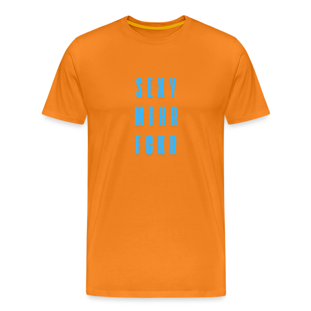 SEXY MTHR FCKR light blue, Männer Premium T-Shirt - Orange