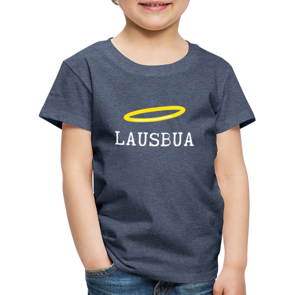 Lausbua, bayerischer bzw österreichischer Lausbub, Kinder Premium T-Shirt - Blau meliert