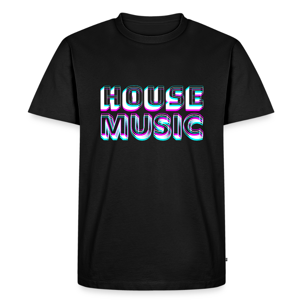 HOUSE MUSIC, funky 3D letters, Men Premium T-Shirt - Schwarz