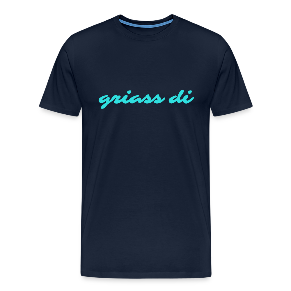griass di - grüß dich, Männer Premium T-Shirt - Navy
