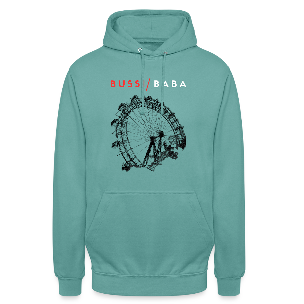 Bussi / Baba korallenrot- Unisex Kapuzenpulli - Pastelltürkis