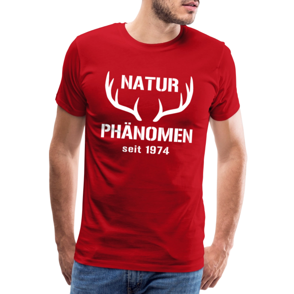 Naturphänomen, zum Geburtstag, Jahreszahl zum selber eintragen, Männer Premium T-Shirt - Rot