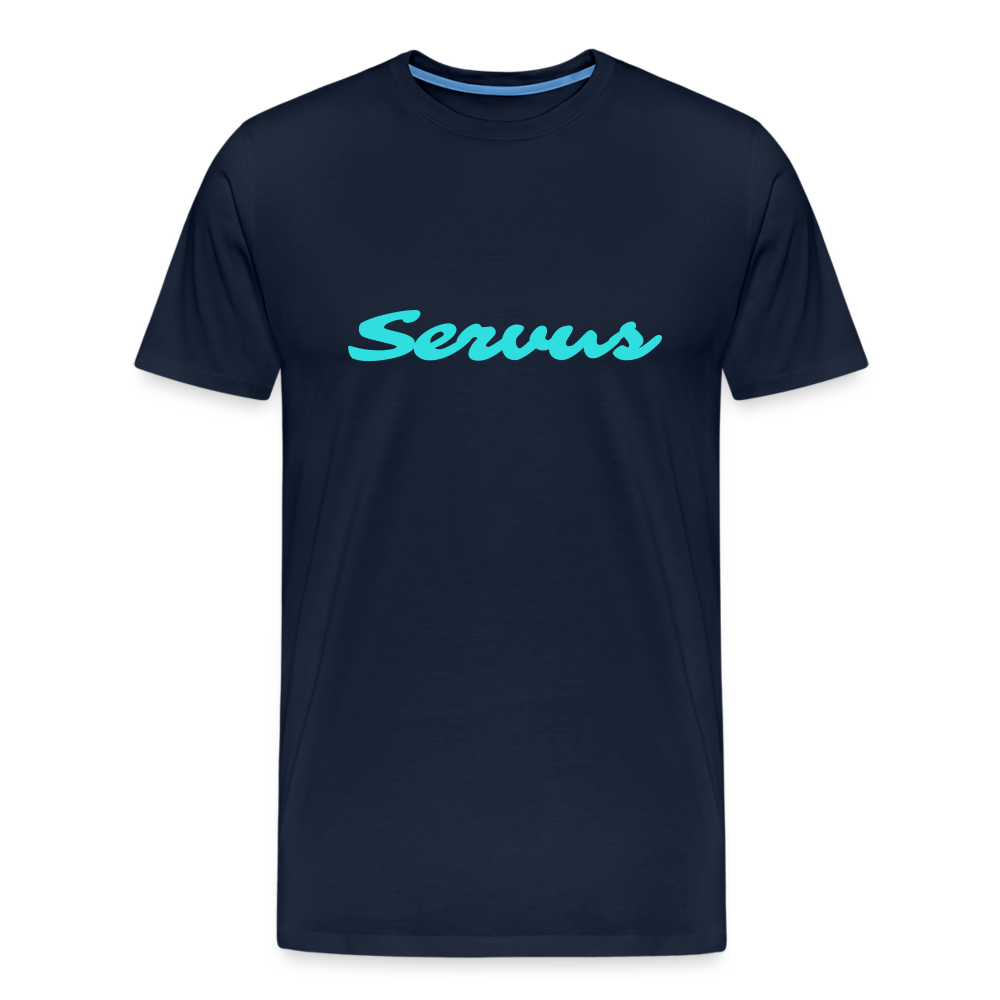 Servus (dt. Hallo), Männer Premium T-Shirt - Navy