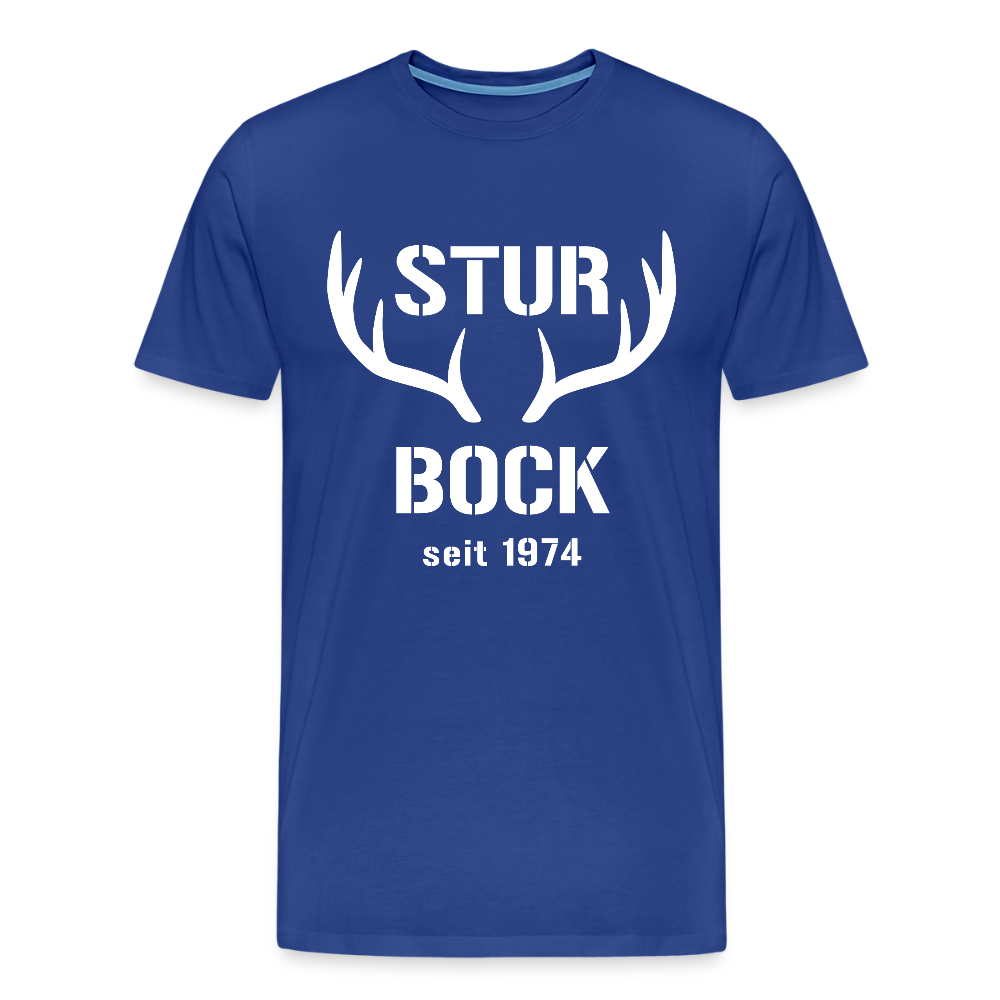 Sturbock, zum Geburtstag, Jahreszahl zum selber eintragen, Männer Premium T-Shirt - Königsblau