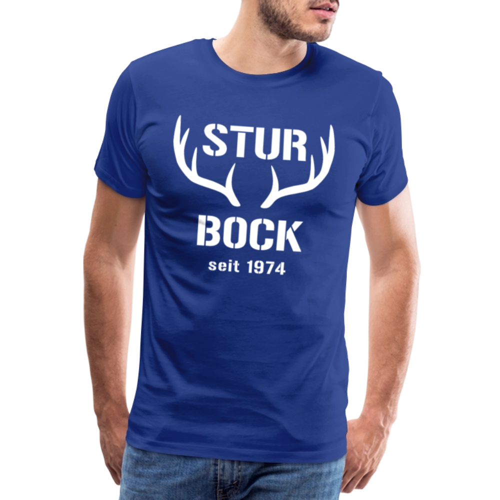 Sturbock, zum Geburtstag, Jahreszahl zum selber eintragen, Männer Premium T-Shirt - Königsblau