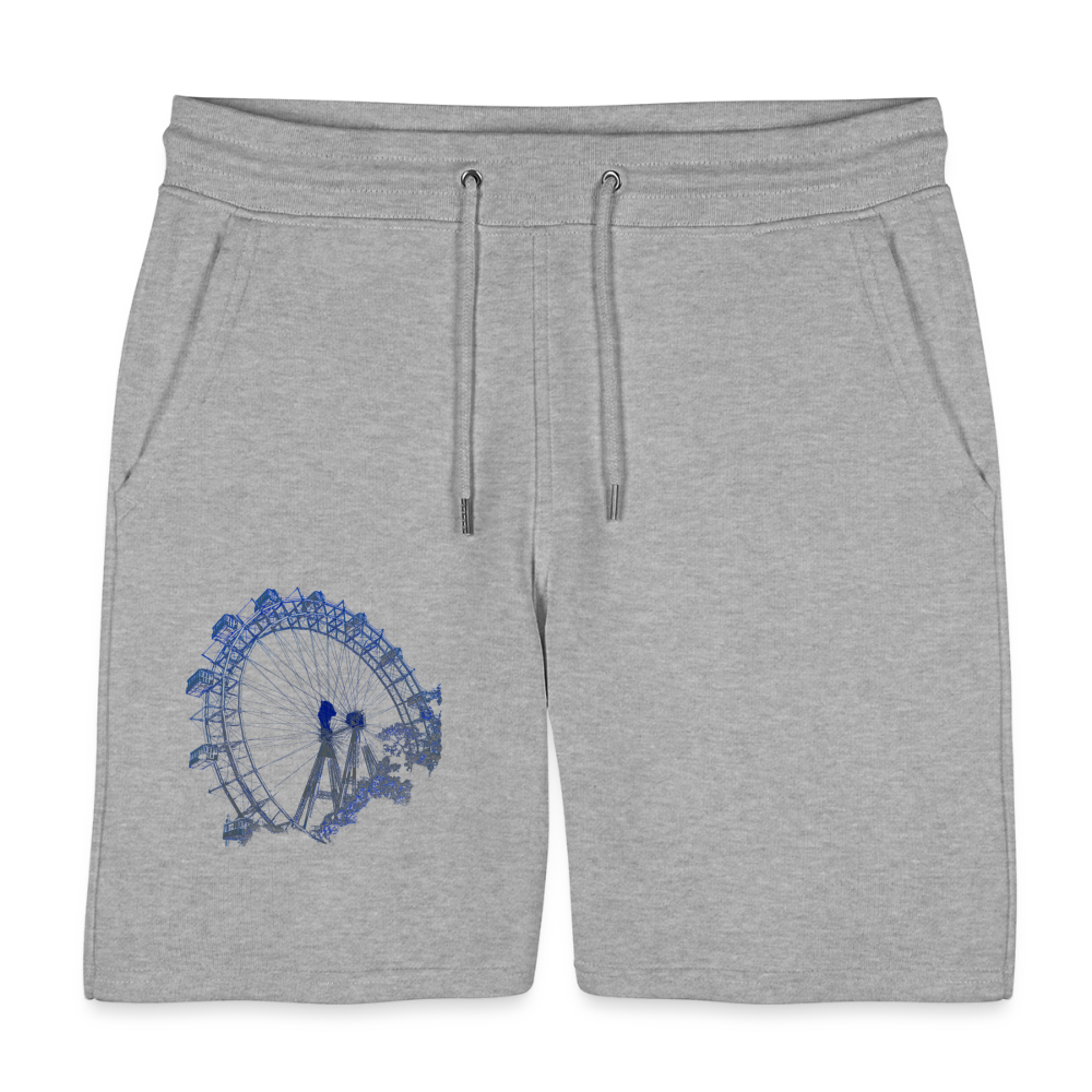 Wiener Riesenrad in weiß - DAS Wiener Wahrzeichen in grau blau- Stanley/Stella Unisex Organic Joggingshorts - Grau meliert