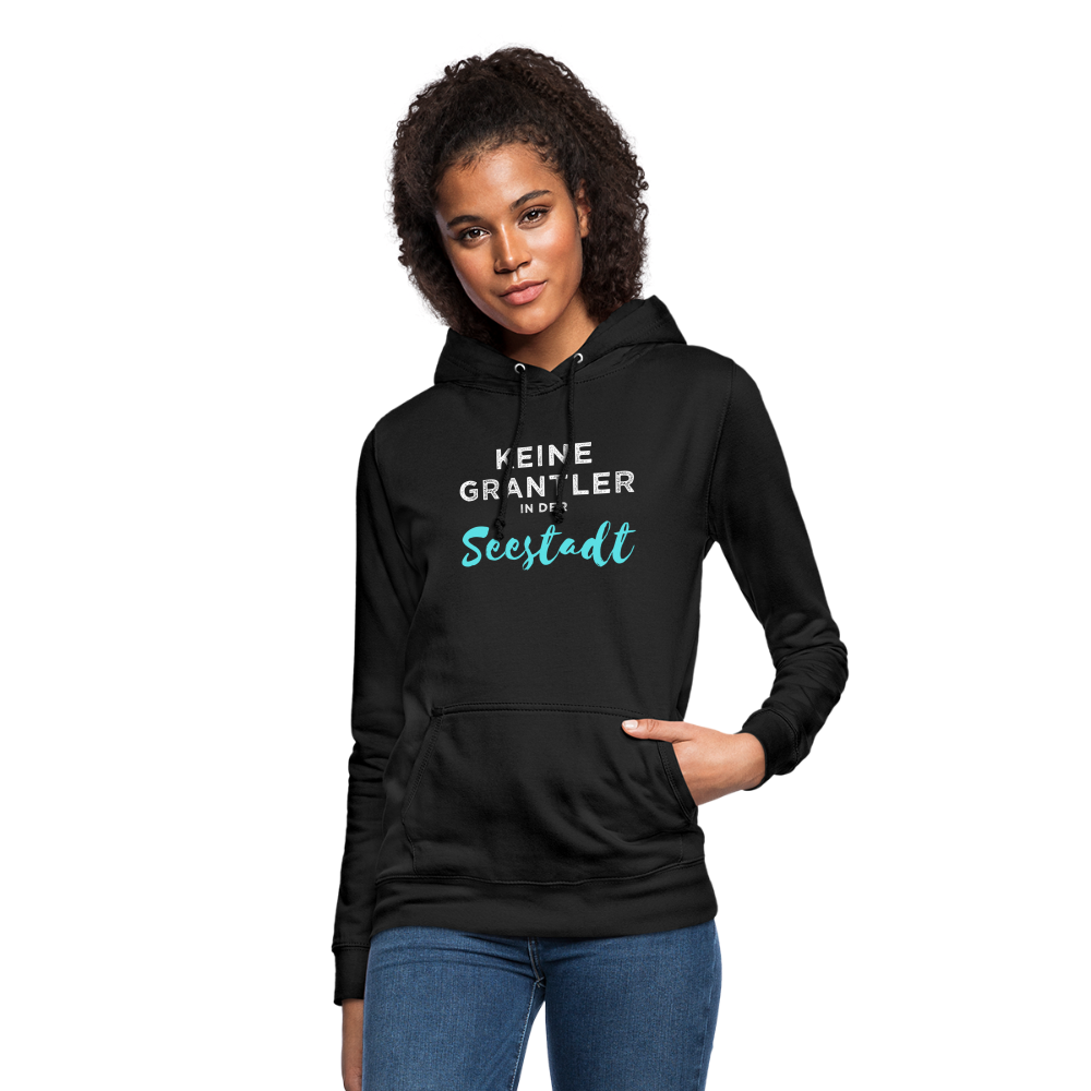Keine Grantler in der Wiener Seestadt, Taillierter Frauen Hoodie - Schwarz