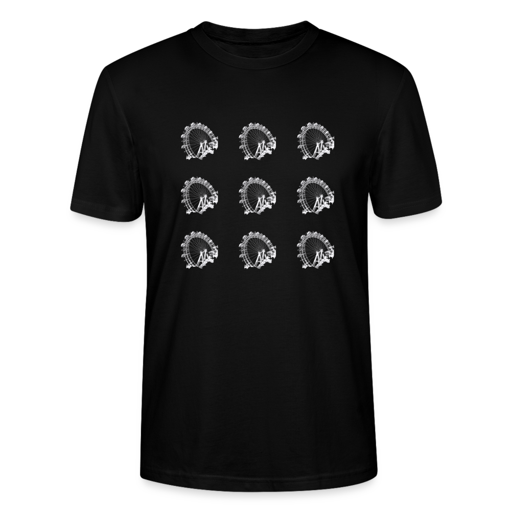 Wiener Riesenrad - 3x3 kleine Riesenräder in weiß, Stanley/Stella Unisex Organic T-Shirt - Schwarz