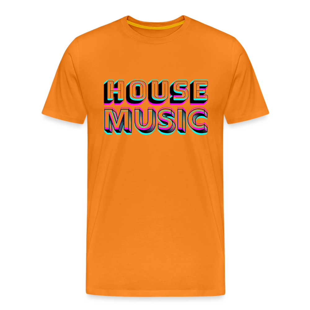 HOUSE MUSIC, Männer Premium T-Shirt - Orange