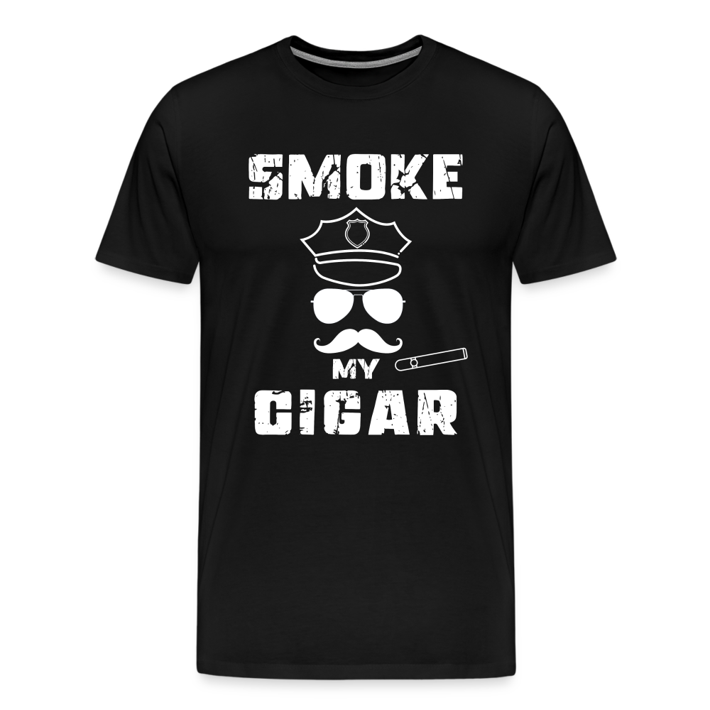 Smoke My Cigar - Zigarren Mann mit Zigarre, Hot Daddy, Cigar Man, Men/ Männer Premium T-Shirt - Schwarz