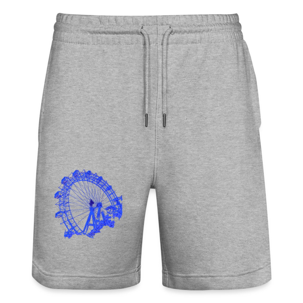 Wiener Riesenrad in blau - DAS Wiener Wahrzeichen - Stanley/Stella Unisex Organic Joggingshorts - Grau meliert