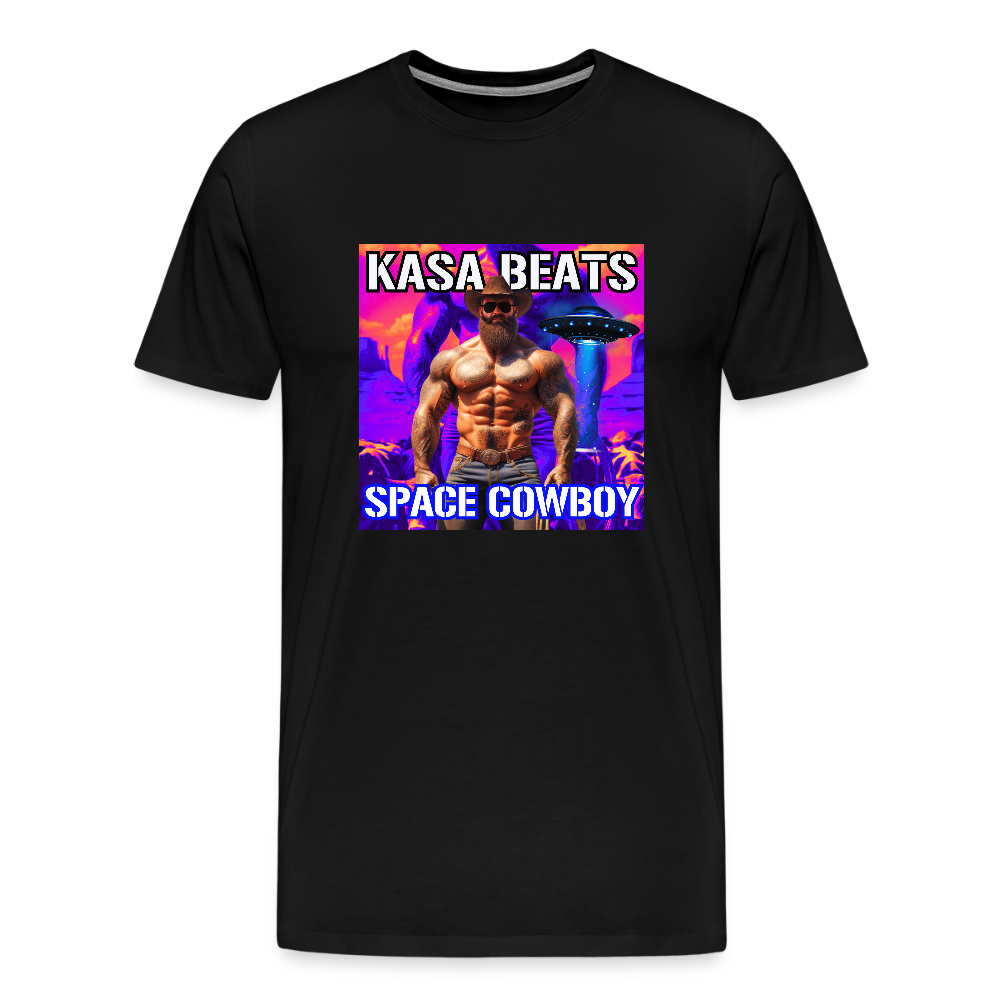 KASA BEATS - SPACE COWBOY, Men/ Männer Premium T-Shirt - Schwarz