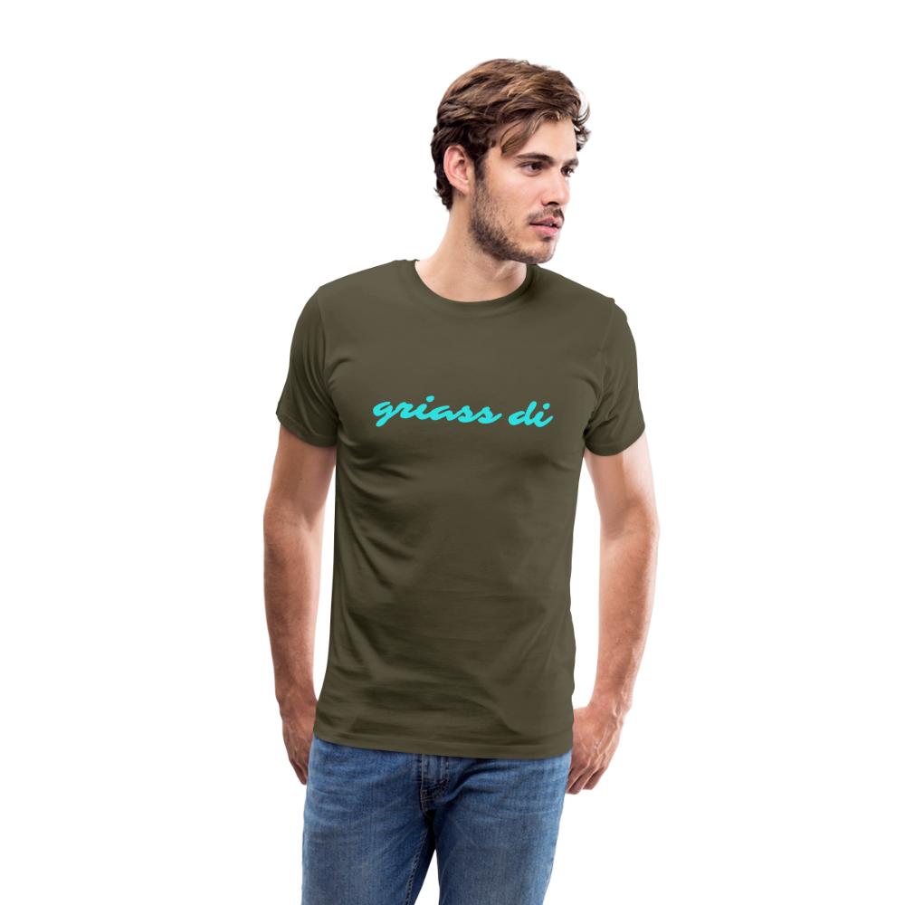 griass di - grüß dich, Männer Premium T-Shirt - Khaki