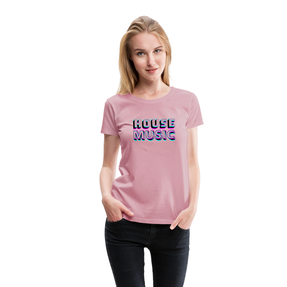 HOUSE MUSIC, Frauen Premium T-Shirt - Hellrosa