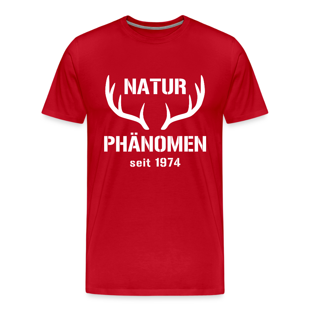 Naturphänomen, zum Geburtstag, Jahreszahl zum selber eintragen, Männer Premium T-Shirt - Rot