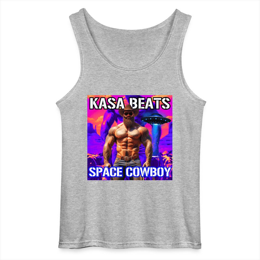 KASA BEATS - SPACE COWBOY, Men Tank Top - Grau meliert