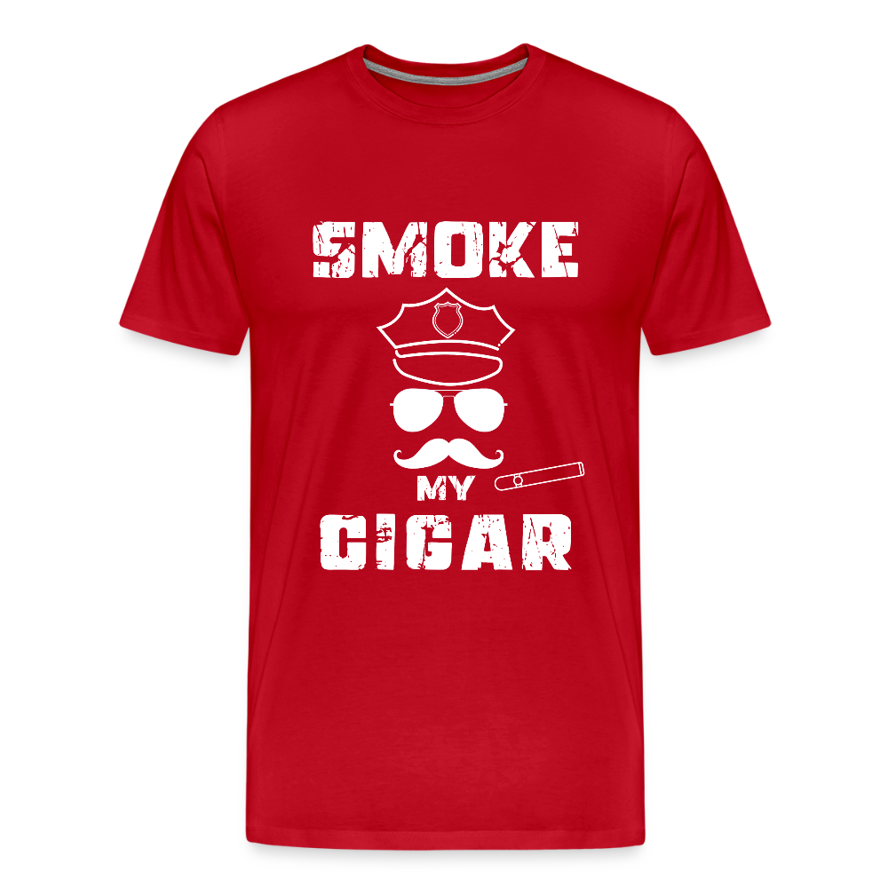 Smoke My Cigar - Zigarren Mann mit Zigarre, Hot Daddy, Cigar Man, Men/ Männer Premium T-Shirt - Rot