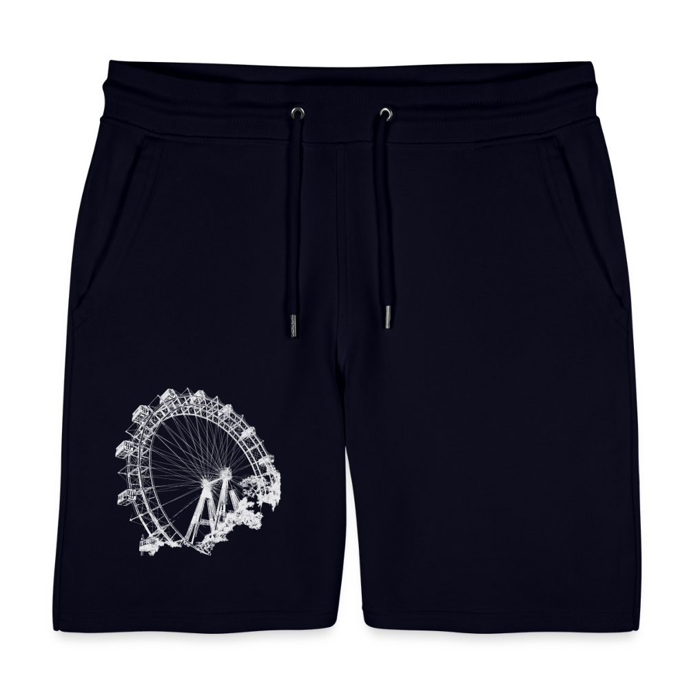 Wiener Riesenrad in weiß - Stanley/Stella Unisex Organic Joggingshorts - Dark navy