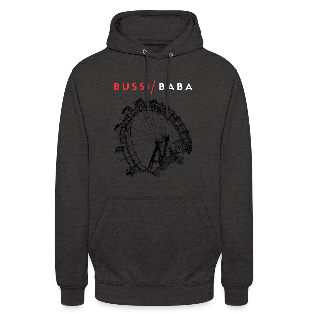 Bussi / Baba korallenrot- Unisex Kapuzenpulli - Anthrazit