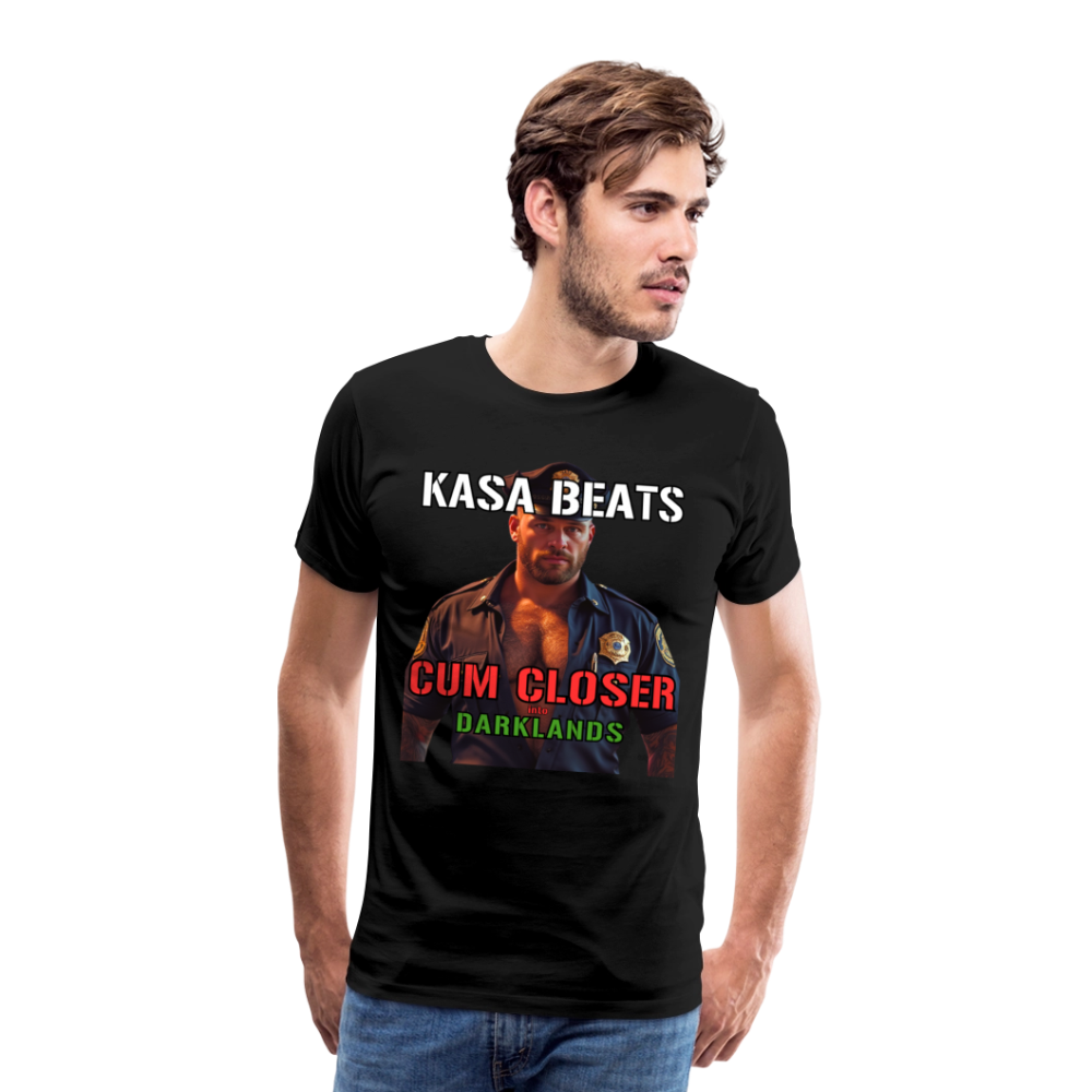 KASA BEATS - CUM CLOSER into DARKLANDS, Men/ Männer Premium T-Shirt - Schwarz
