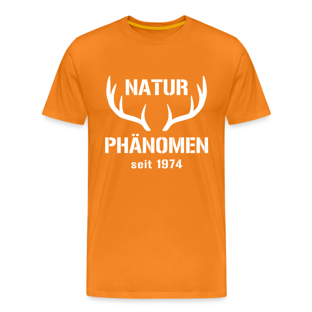 Naturphänomen, zum Geburtstag, Jahreszahl zum selber eintragen, Männer Premium T-Shirt - Orange