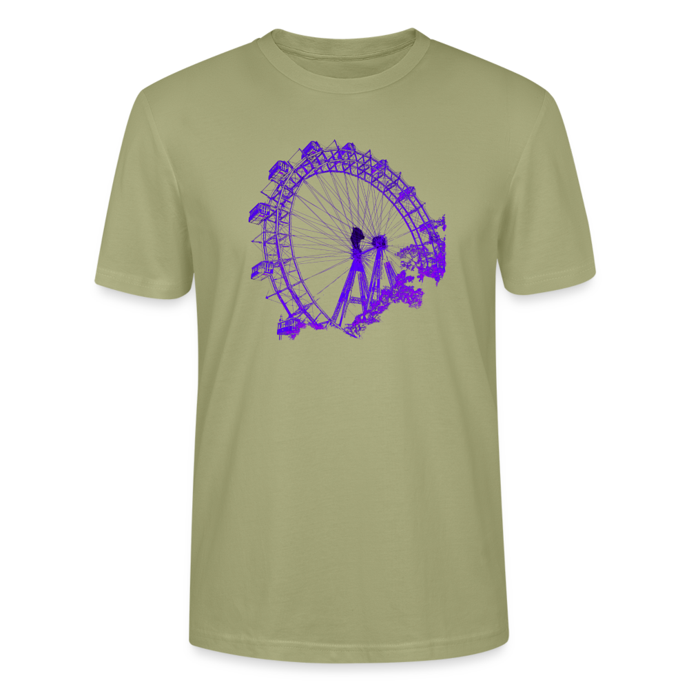 Wiener Riesenrad im Prater - Wahrzeichen von Wien in lila, Stanley/Stella Unisex Organic T-Shirt - Nebelgrün