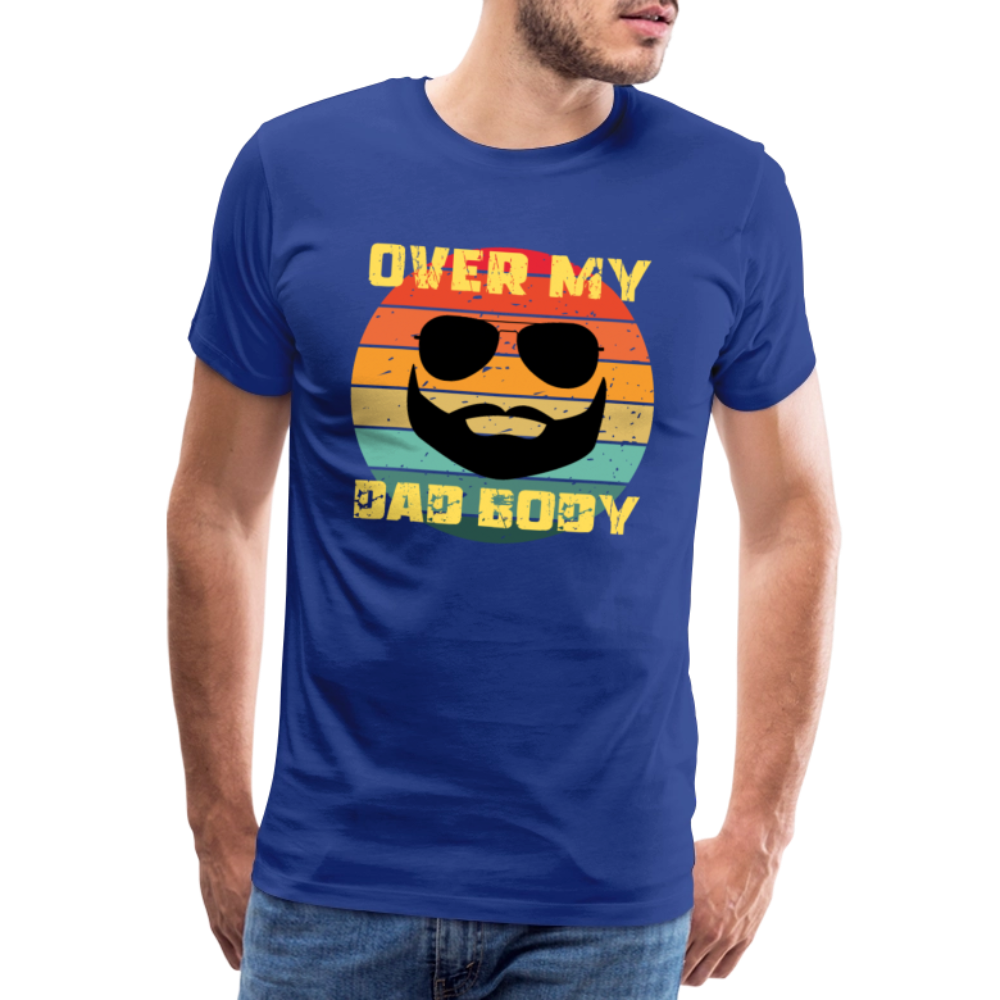Over My Dad Body - Daddy, Vaterfigur, Lustiger Spruch zum Vatertag, Männer Premium T-Shirt - Königsblau