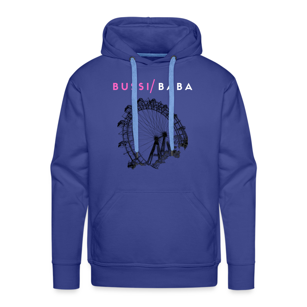 Bussi Baba pink - Wiener Riesenrad in schwarz, Männer Premium Hoodie - Königsblau