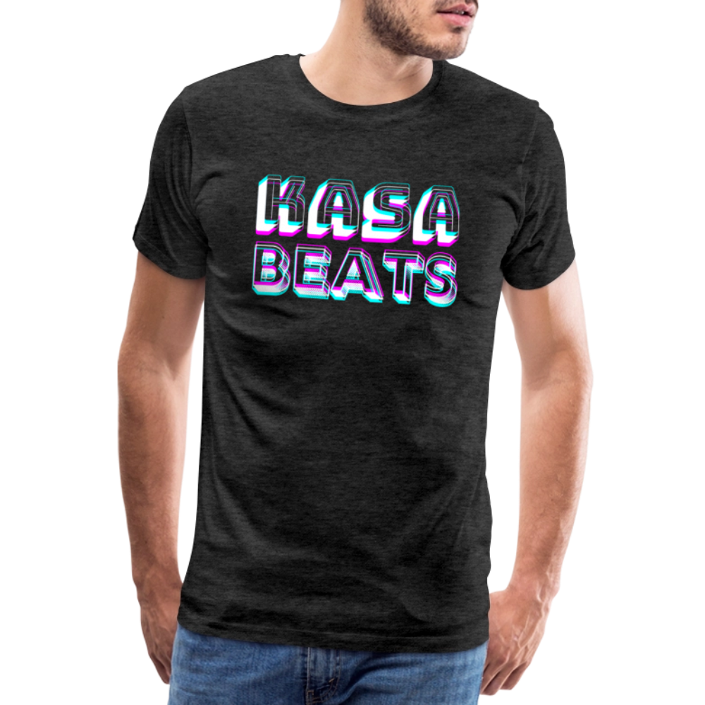 KASA BEATS, funky 3D letters, Men/ Männer Premium T-Shirt - Anthrazit