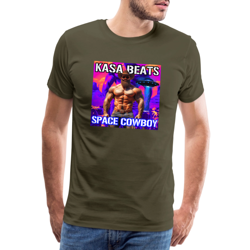 KASA BEATS - SPACE COWBOY, Men/ Männer Premium T-Shirt - Khaki