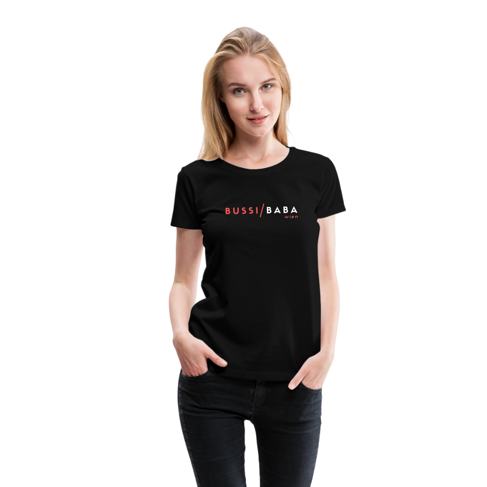 Bussi / Baba Wien korallenrot, Frauen Premium T-Shirt - Schwarz