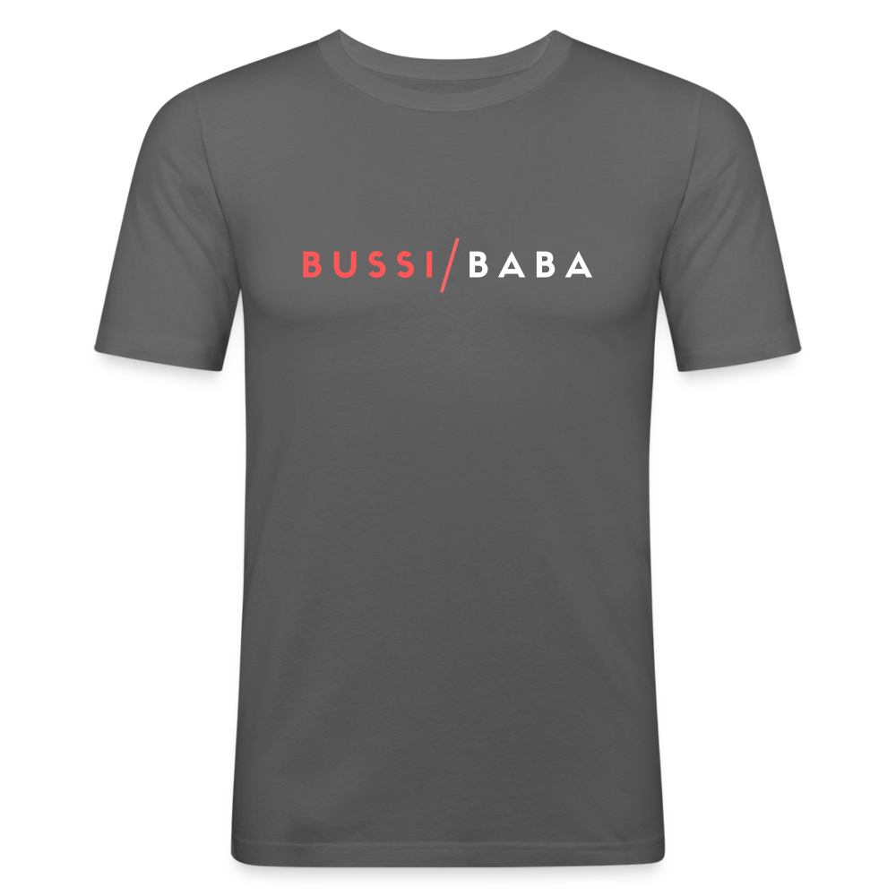 Bussi / Baba korallenrot, Männer Slim Fit T-Shirt - Graphite