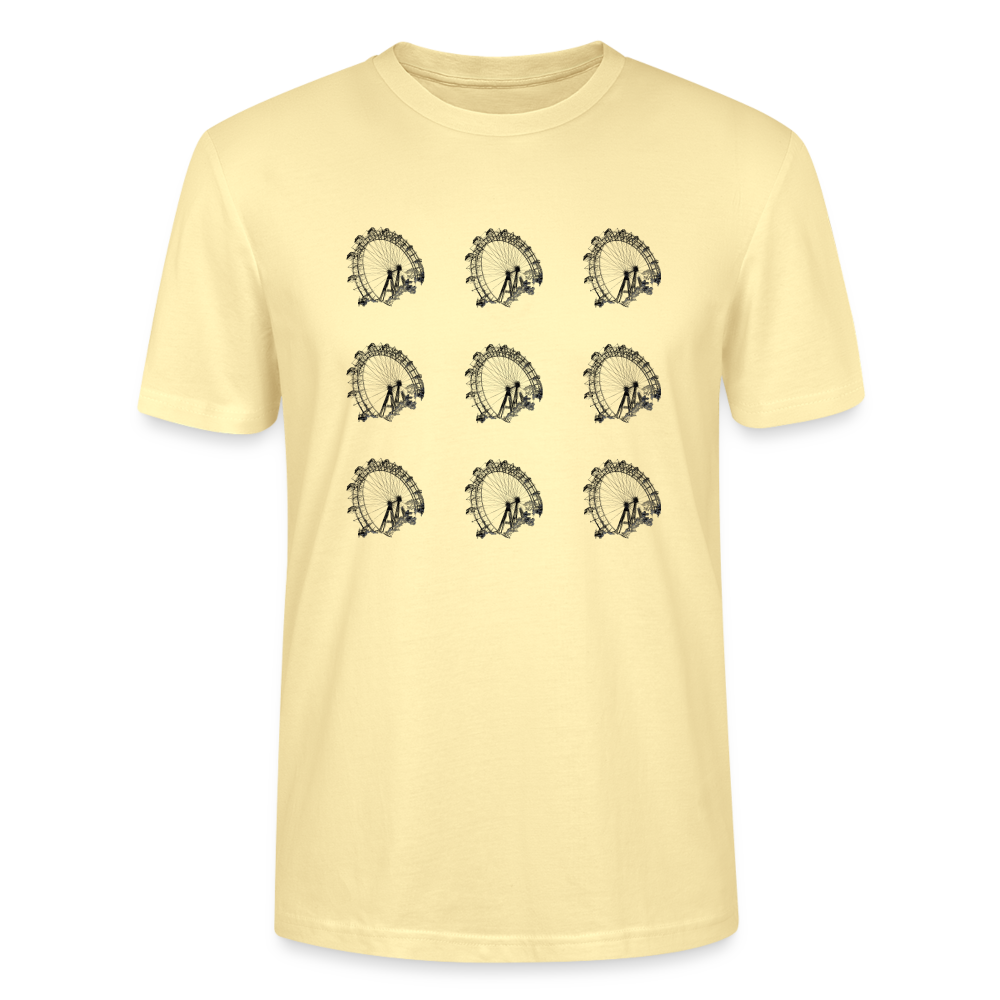 Wiener Riesenrad - 3x3 kleine Riesenräder in schwarz, Stanley/Stella Unisex Organic T-Shirt - Creme
