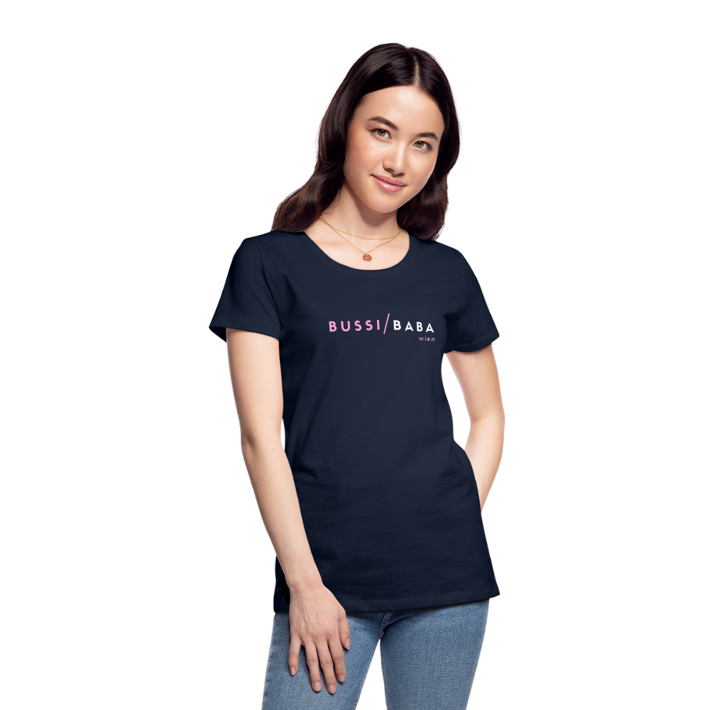 Bussi / Baba Wien rosa, Frauen Premium T-Shirt - Navy