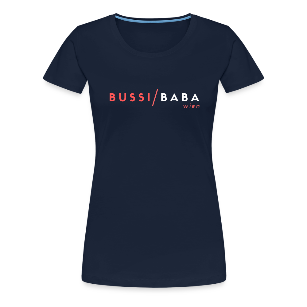 Bussi / Baba Wien korallenrot, Frauen Premium T-Shirt - Navy