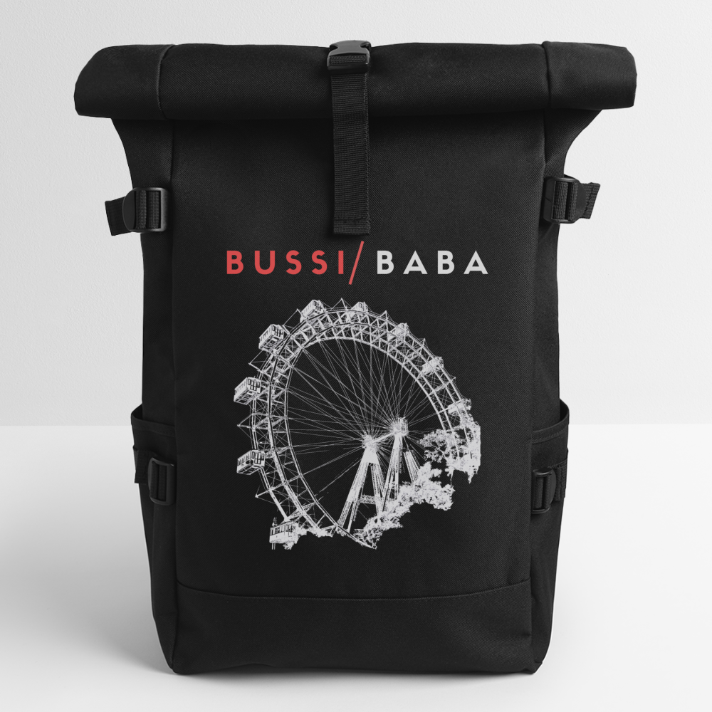 Bussi Baba korallenrot - Wiener Riesenrad in weiß, Rucksack - Schwarz