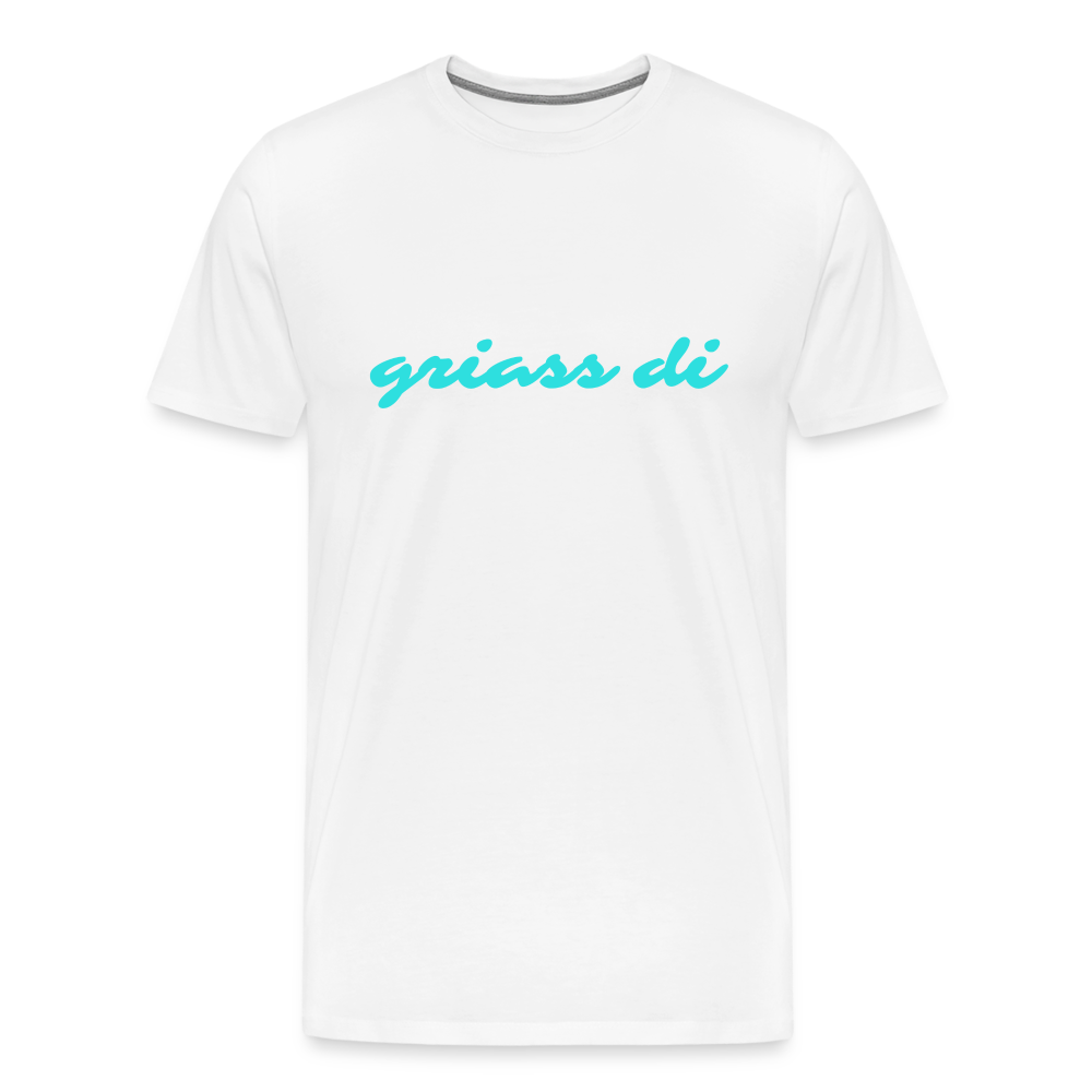 griass di - grüß dich, Männer Premium T-Shirt - Weiß