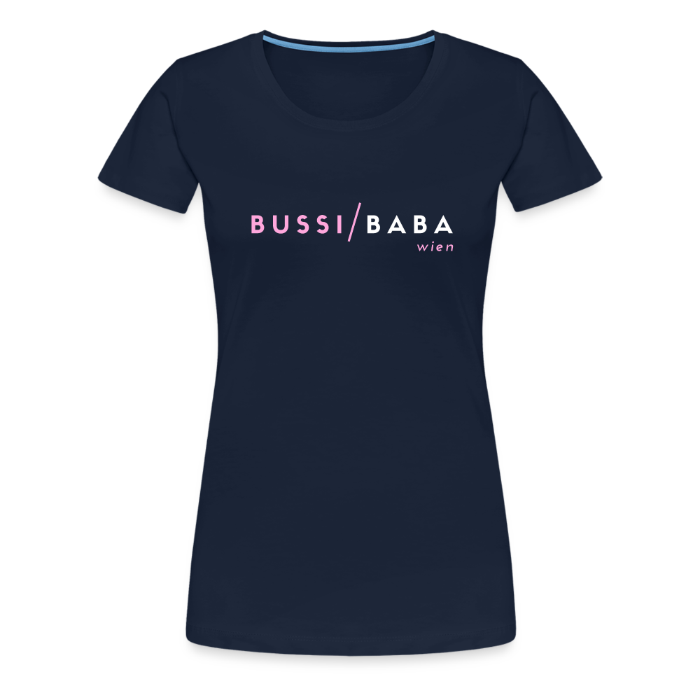 Bussi / Baba Wien rosa, Frauen Premium T-Shirt - Navy