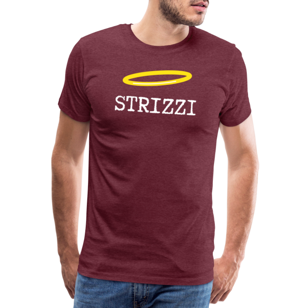 Strizzi, Männer Premium T-Shirt - Bordeauxrot meliert