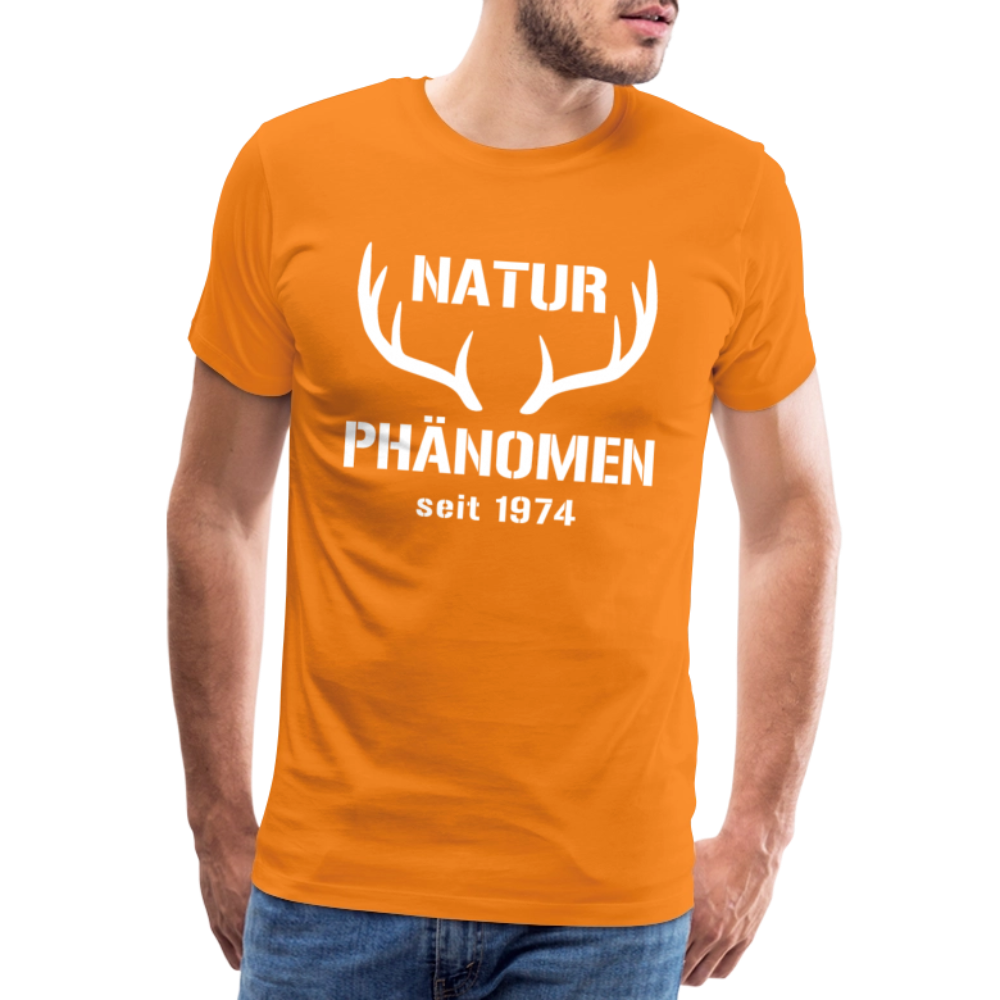 Naturphänomen, zum Geburtstag, Jahreszahl zum selber eintragen, Männer Premium T-Shirt - Orange