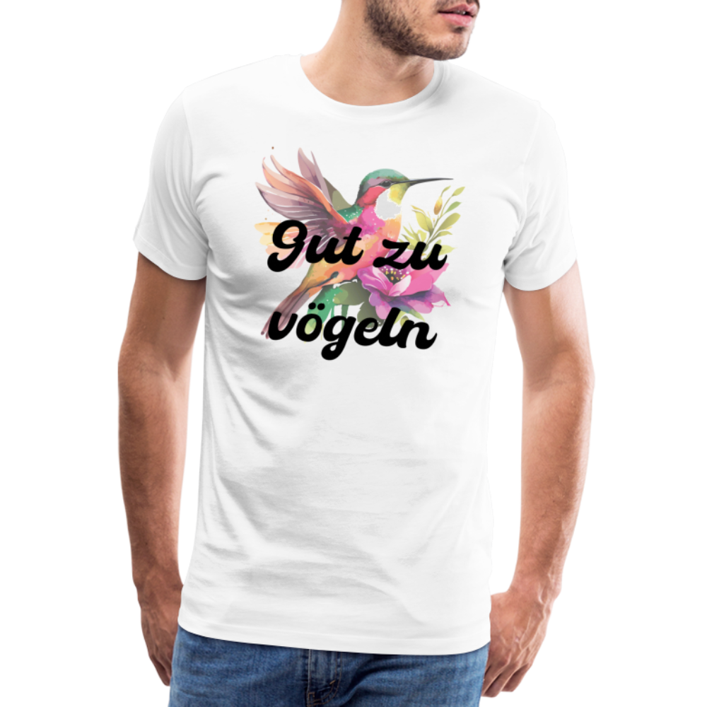 Gut zu vögeln Kolibri, Männer Premium T-Shirt - Weiß