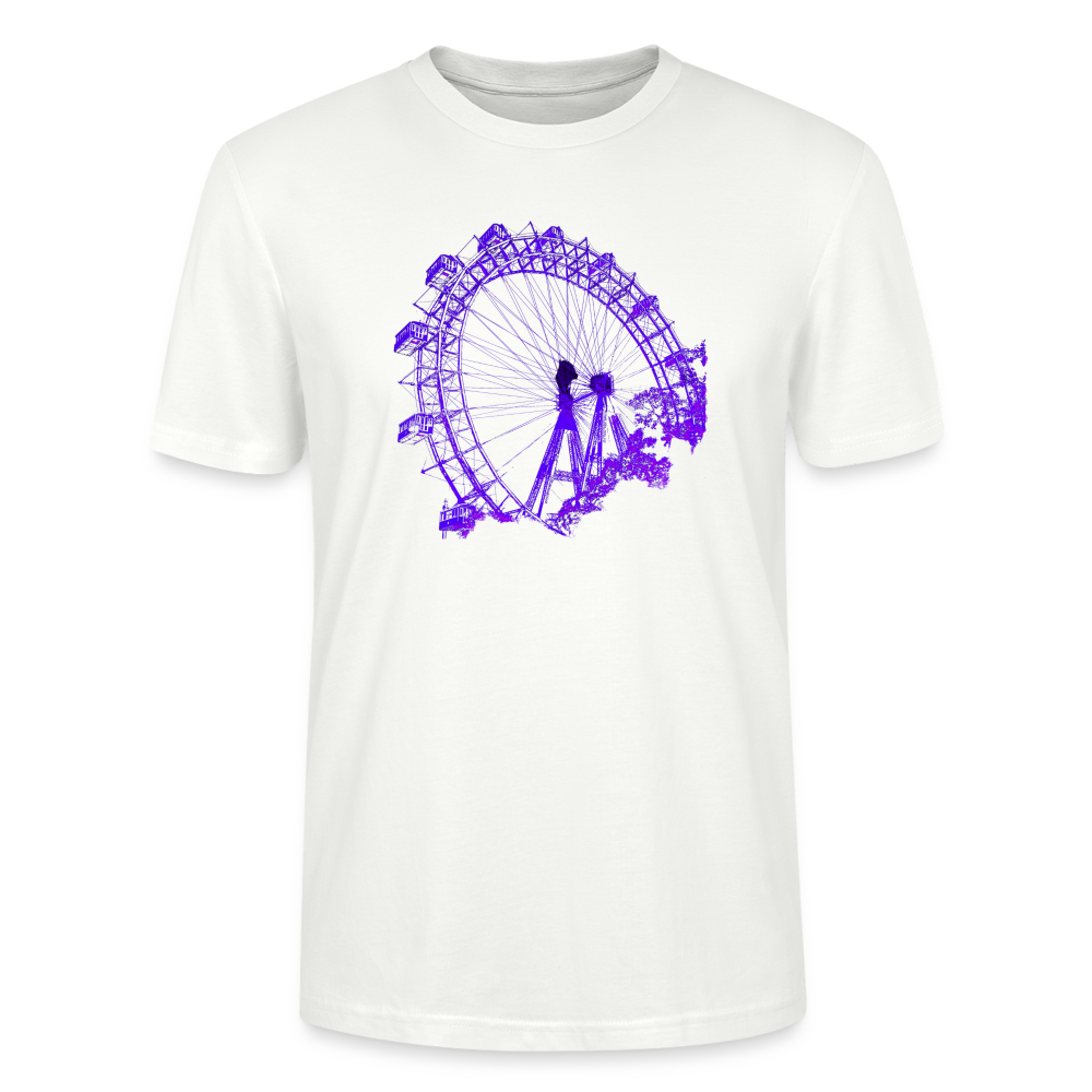 Wiener Riesenrad im Prater - Wahrzeichen von Wien in lila, Stanley/Stella Unisex Organic T-Shirt - Weiß