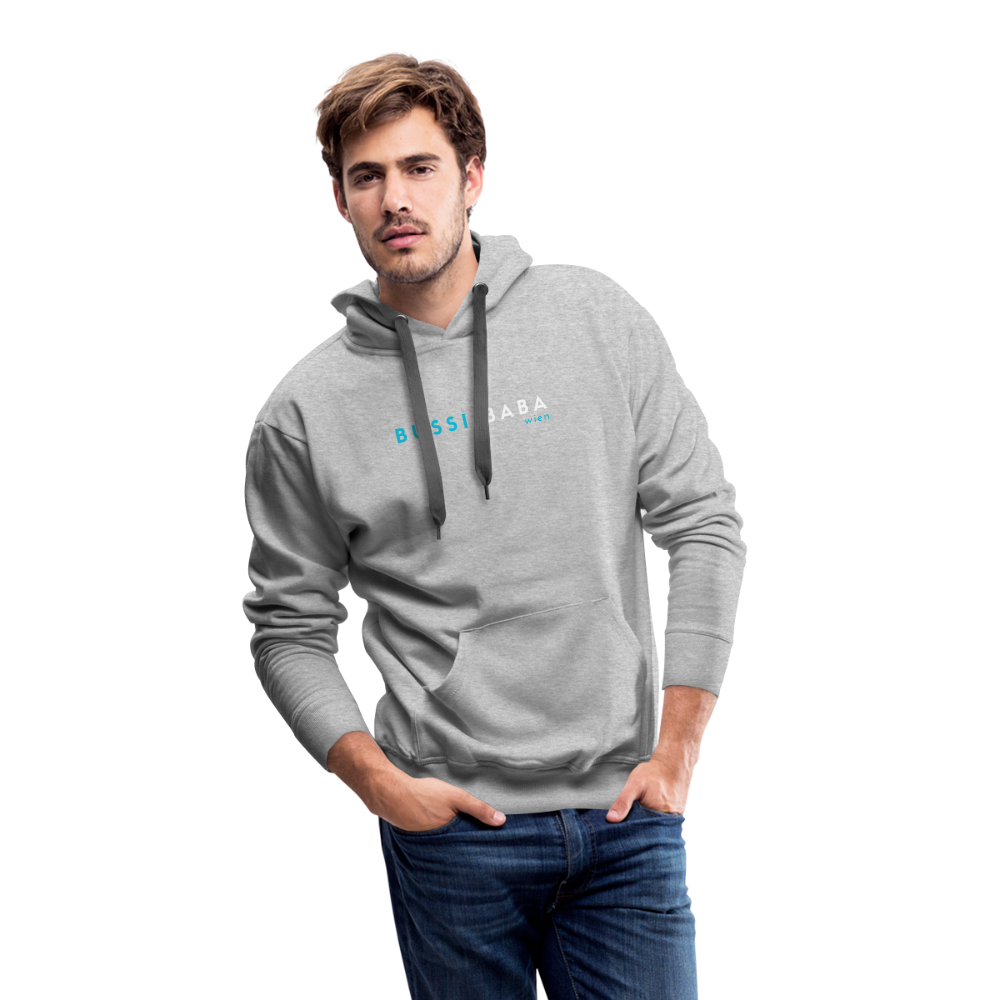 Bussi / Baba Wien aquablau, Männer Premium Hoodie - Grau meliert
