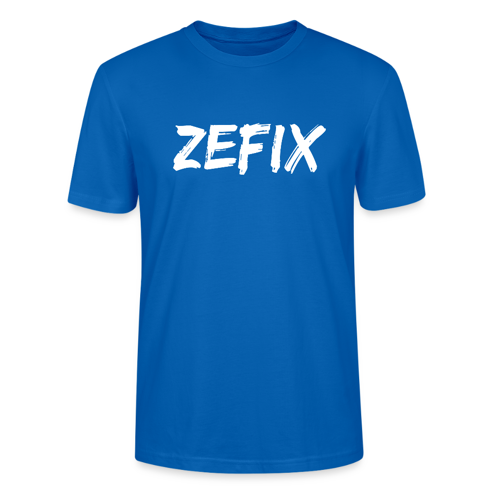 Zefix - Fluchen auf bayerisch in Bayern & Salzburg, Lustiger Spruch, Stanley/Stella Unisex Bio T-Shirt - Pfauenblau