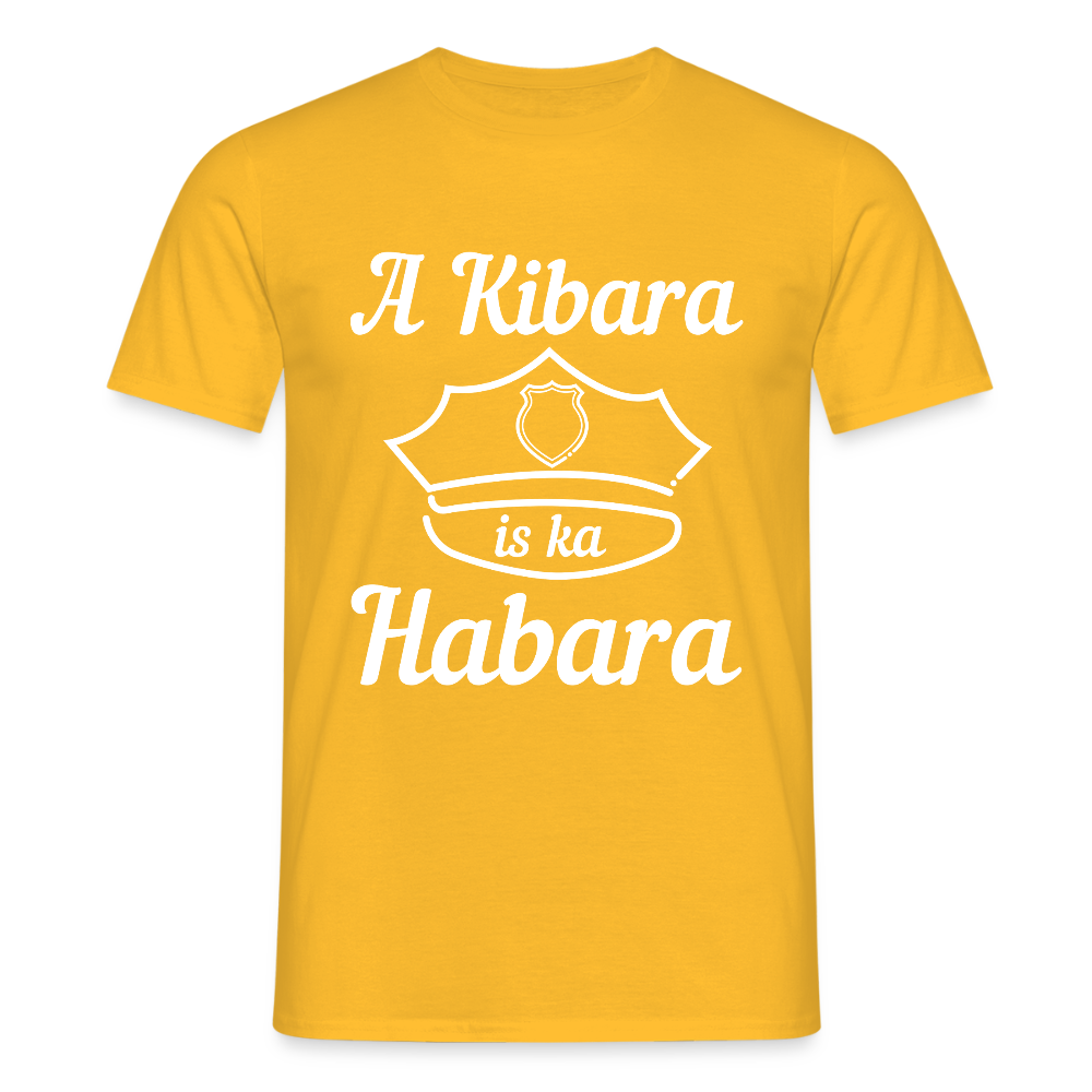 A Kibara is ka Habara (dt. ein Polizist ist kein Freund), Männer T-Shirt - Gelb