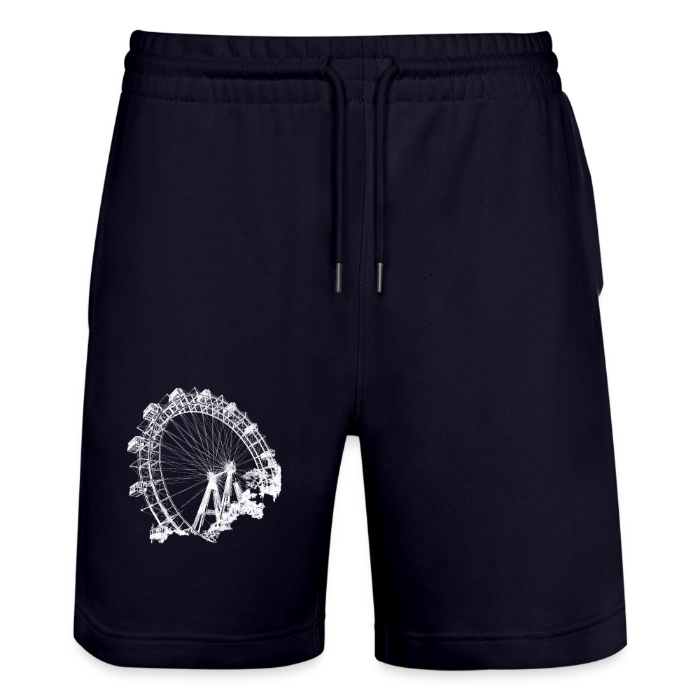 Wiener Riesenrad in weiß - Stanley/Stella Unisex Organic Joggingshorts - Dark navy